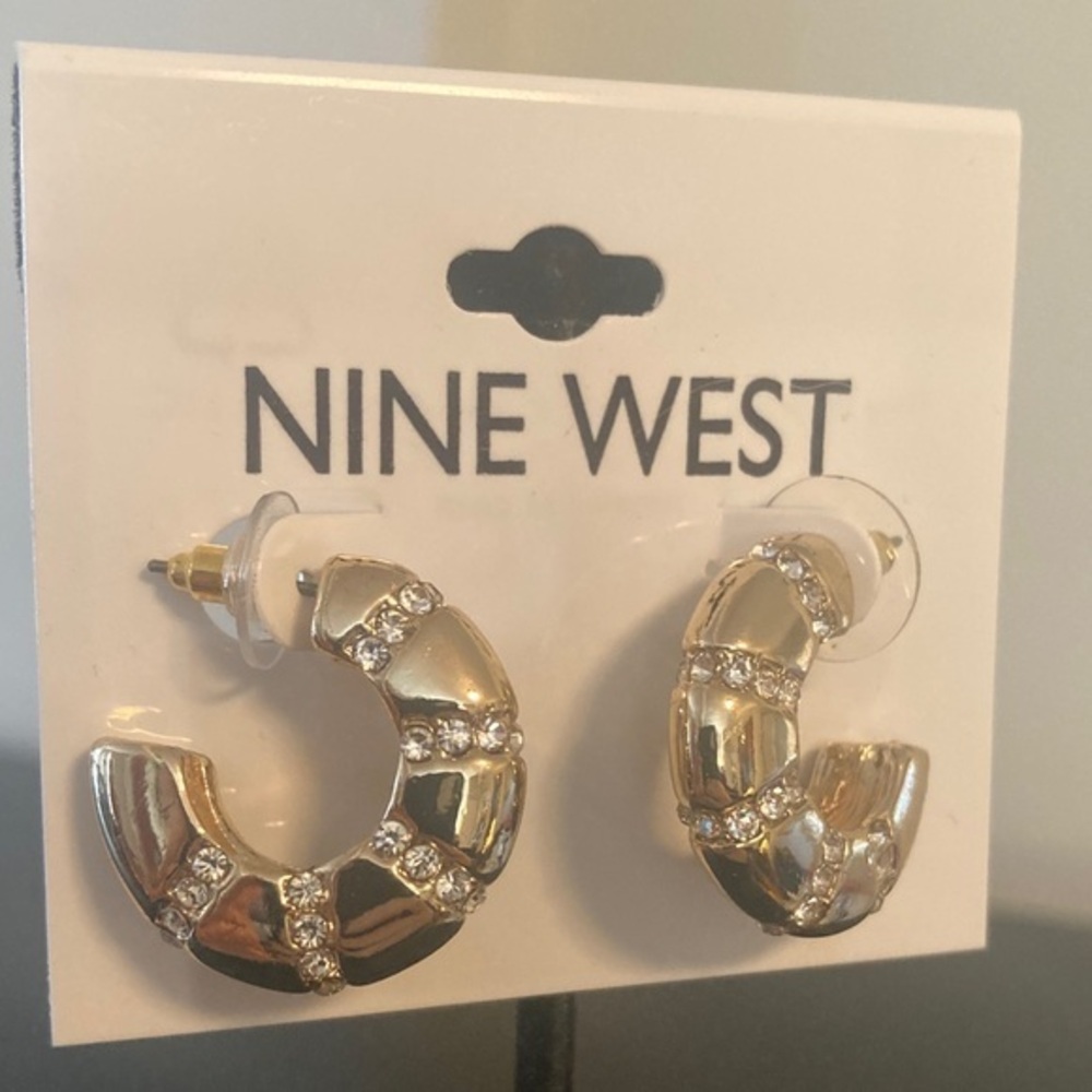 Nine West Gold and Silver Chunky Earrings